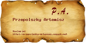 Przepolszky Artemisz névjegykártya